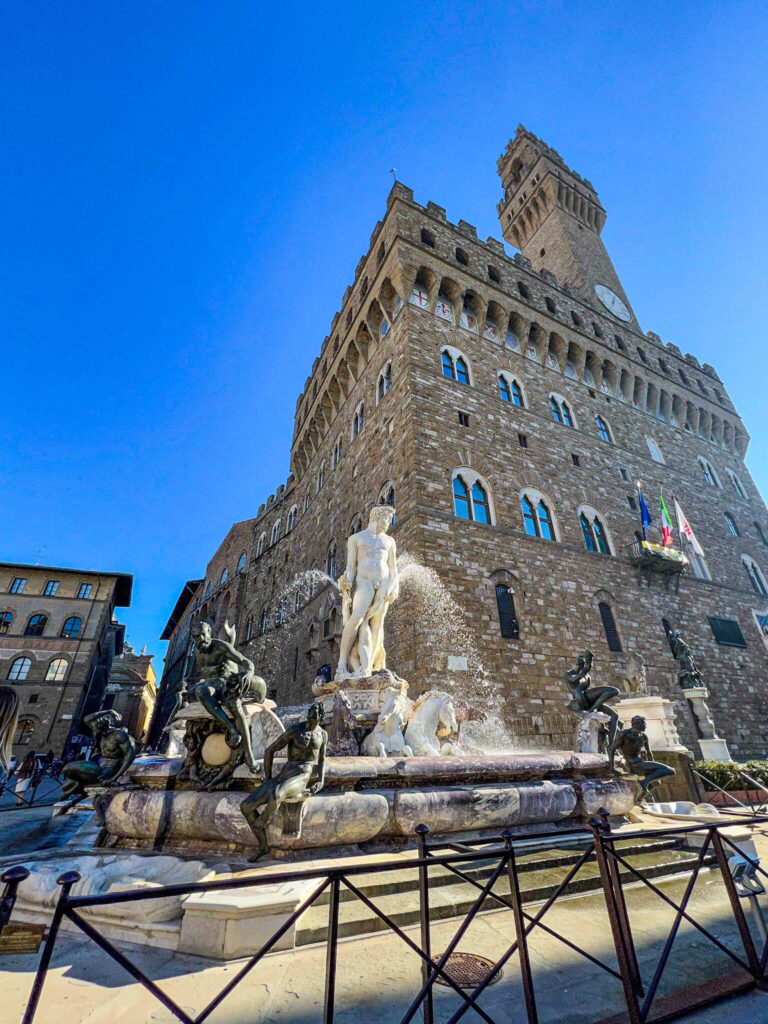 This is an image of Palazzo Vecchio in Florence Italy.